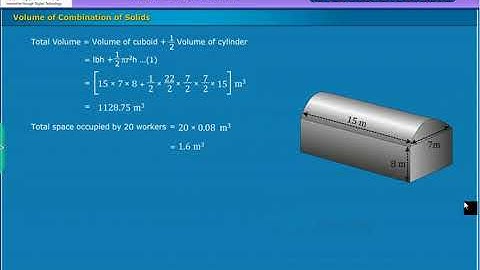 Volume of Combination of Solids, Mesuration Class 10 Maths