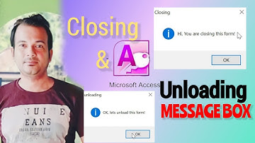 create closing and unloading message box in ms access