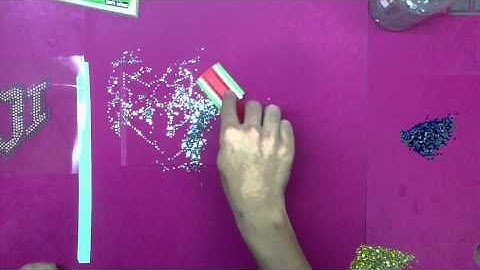 How To Make A Multicolor 3 Color Rhinestone Transfer With Sticky Flock Templates