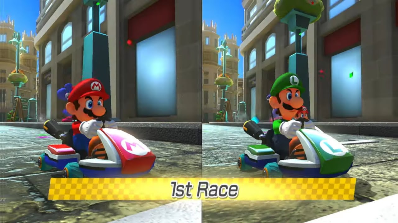 Mario Kart 8 Deluxe | Spiny Cup | 2 Player (Mario vs Luigi) | 4K