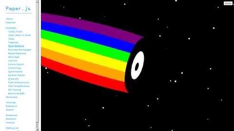 Paper.js Nyan Rainbow Visualization