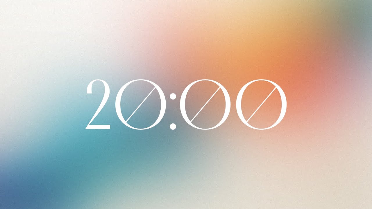 20 Minute Timer - Soft Gradient Aesthetic | Minimalist Countdown - YouTube