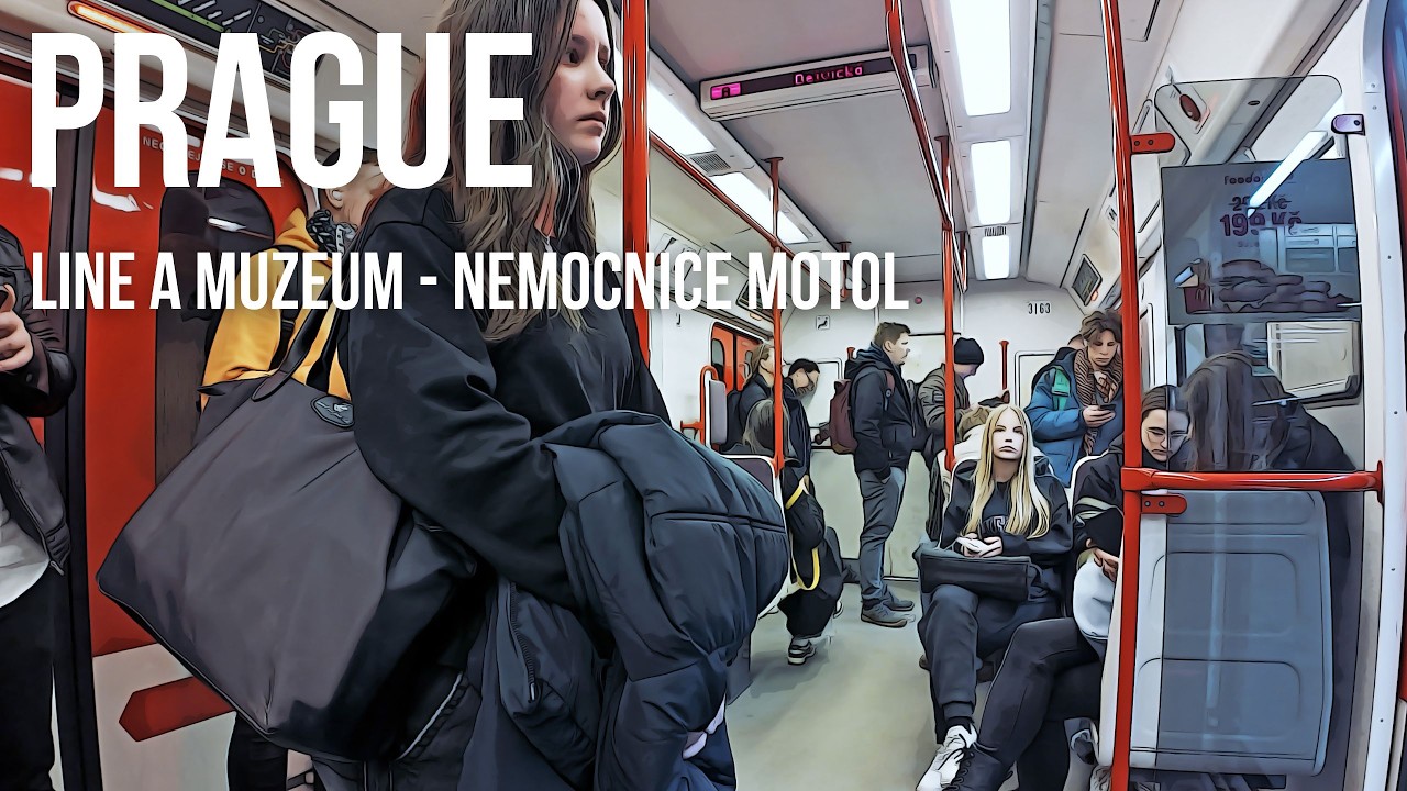 PRAGUE METRO: Line A Muzeum  - Nemocnice Motol