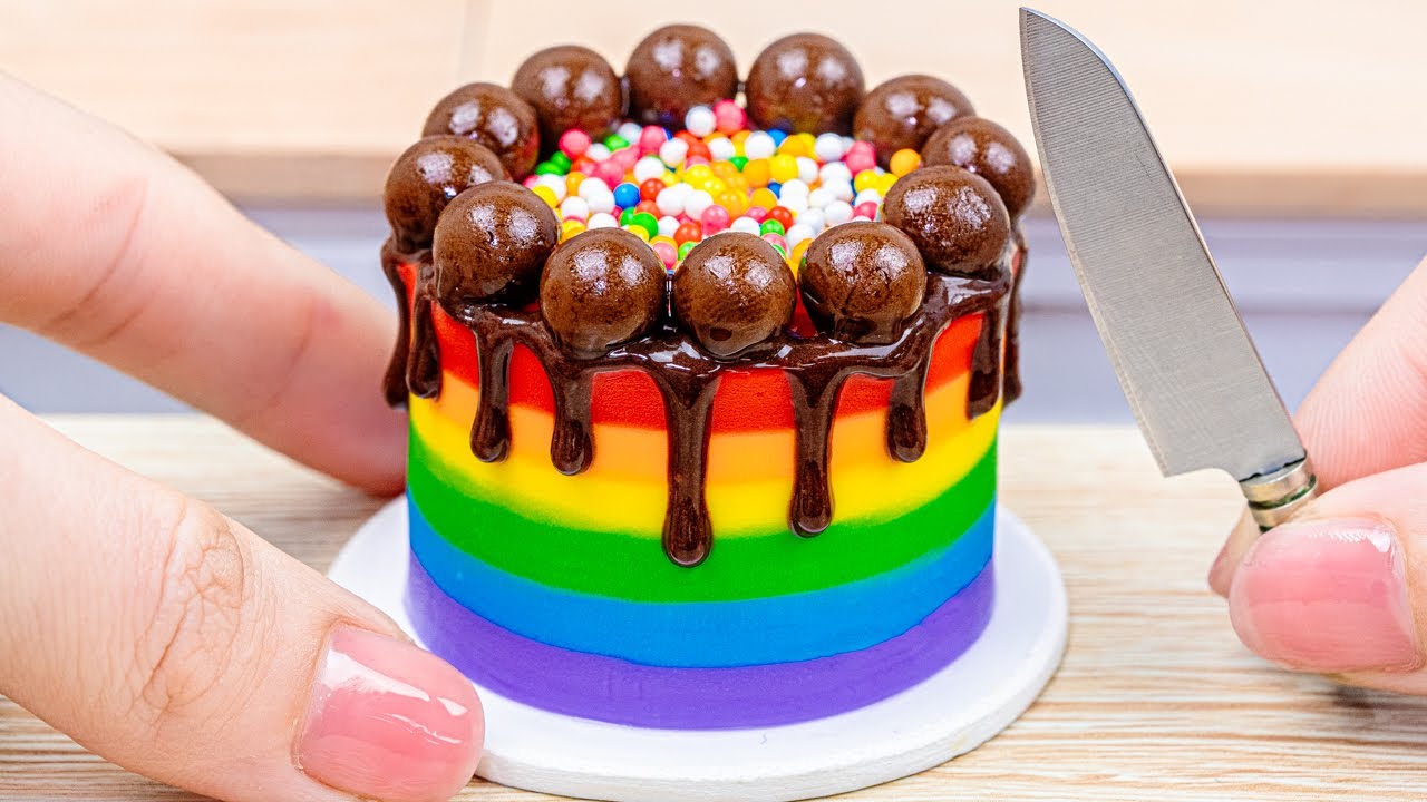 Rainbow Chocolate Cake | Best Miniature Chocolate & Rainbow Cake ...