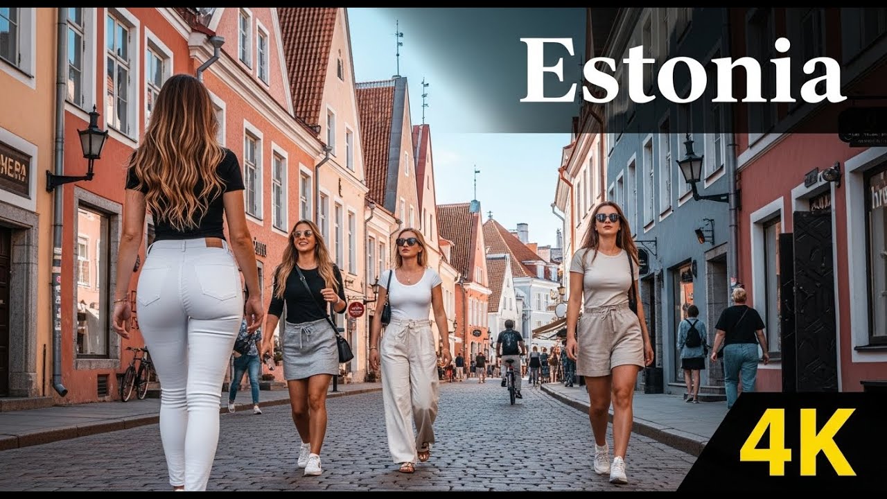 Estonia Walking Tour 2025 | Exploring Tallinn Old Town & Scenic Streets in 4K UHD