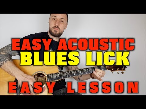 Easy Acoustic Blues Lick in E