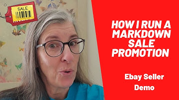 How I Run a Markdown Sale Promotion on Ebay - Seller Demo