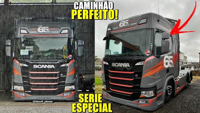 Vídeo: Caminhão que comemora os 65 anos da Scania no Brasil tem