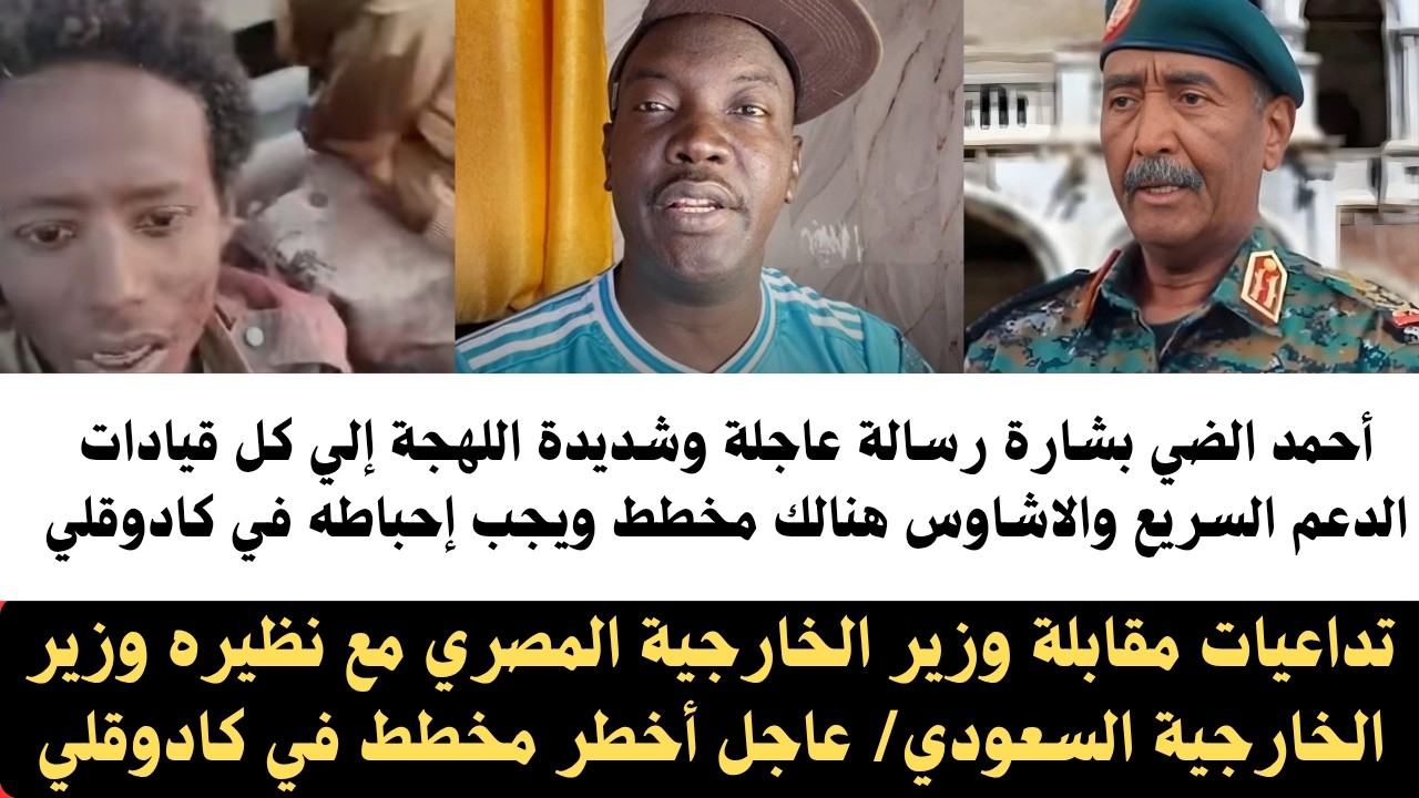 #عاجل أحمد الضي بشارة أخطر مخطط ويجب إحباطه في كادوقلي/ رسالة عاجلة وشديدة اللهجة  الاشاوس والقيادات