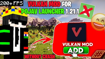 How To Install Vulkan Mod In Pojav Launcher 1.21.1 | 200+ fps 🔥 without crash 100% real 😱 #minecraft