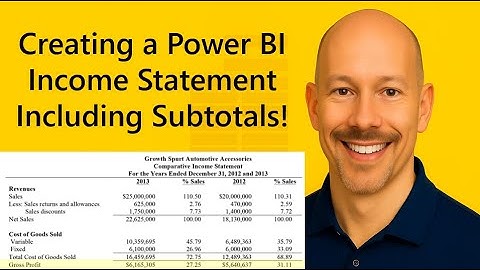 Creating an Income Statement with Subtotals in the Power BI Matrix