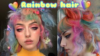 RAINBOW HAIR TRANSFORMATION - (with Ashleigh Hodges and Matrix in salon ) AD