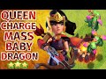 TH10 QUEEN CHARGE MASS BABY DRAGON ATTACK STRATEGY - NO SEIGE MACHINE REQUIRED | CLASH OF CLANS