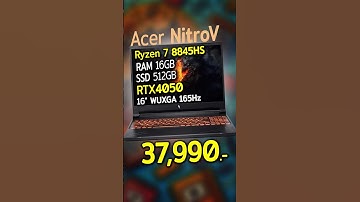 โน๊ตบุ๊คเกมมิ่ง Ai สตรีมมิ่ง เล่นเกม ตัดต่อ #Acer #AcernitroV #Notebook #rtx4050 #Gaming #AmdAi