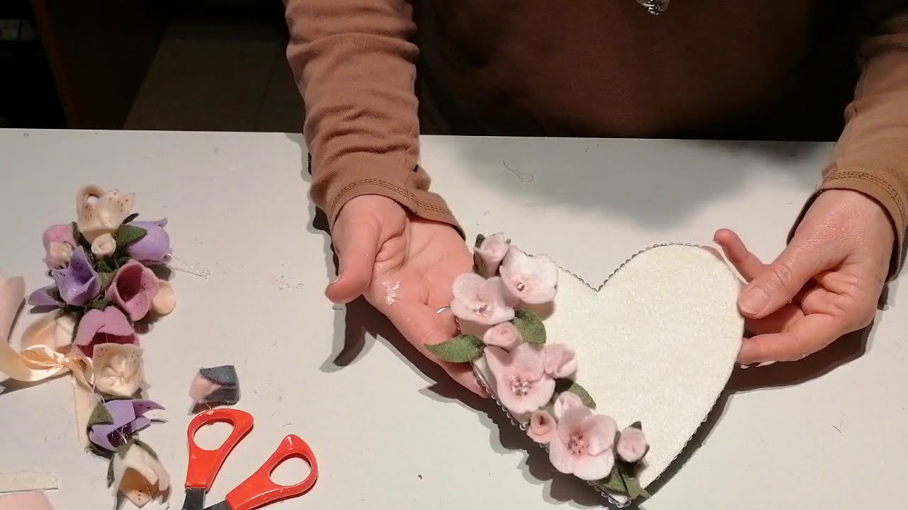 CUORE DI PESCO IN PANNOLENCI #ROSYFIGURA