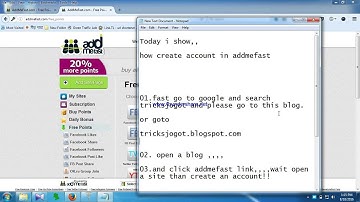 How to create account addmefast