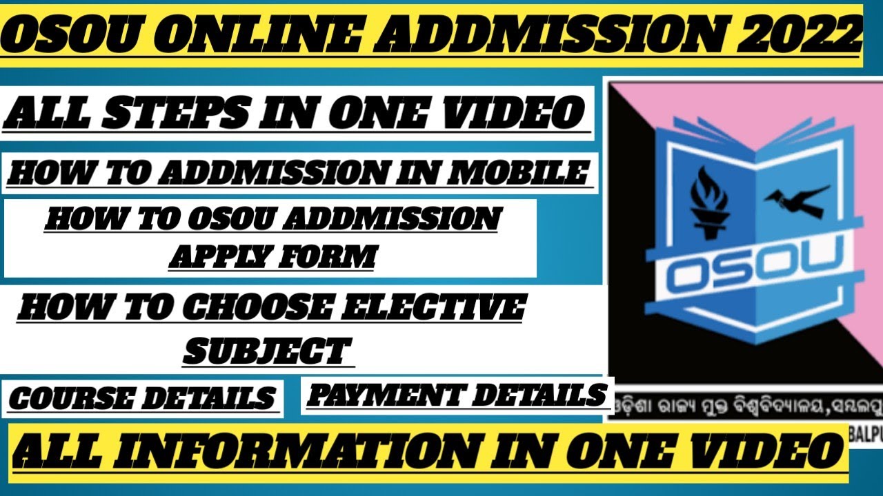 how to apply osou online addmission 2022 | step by step complete details by anil sir