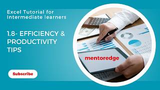 Excel Efficiency & Productivity Tips- Excel intermediate tutorial 1.8 #exceltips #excelshortcuts