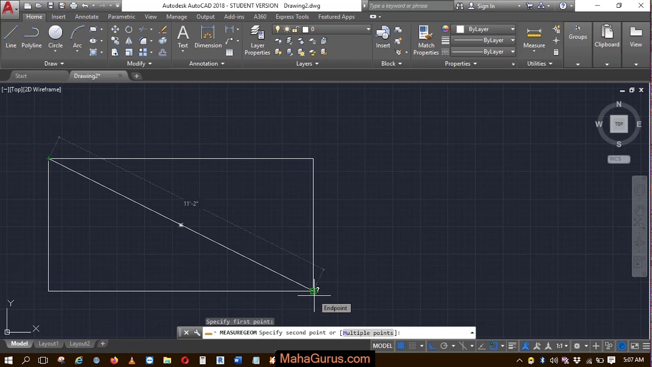 How To Measure A Distance In Autocad