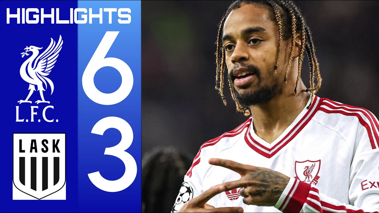 Liverpool vs LASK Highlights 6-3 BARCOLA HATTRICK • UEFA CHAMPIONS LEAGUE 