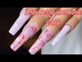 Encapsulated Fruit Nails | Strawberry Acrylic Nails | Easy Nail Art For Beginners
