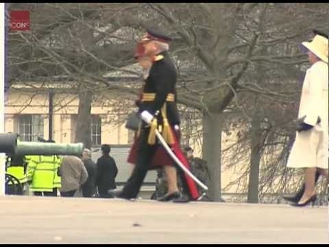 Kate Middleton and the Queen at Prince William's passing out parade at Sandhurst
