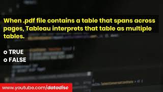 Tableau - Certification - .pdf file as datasource