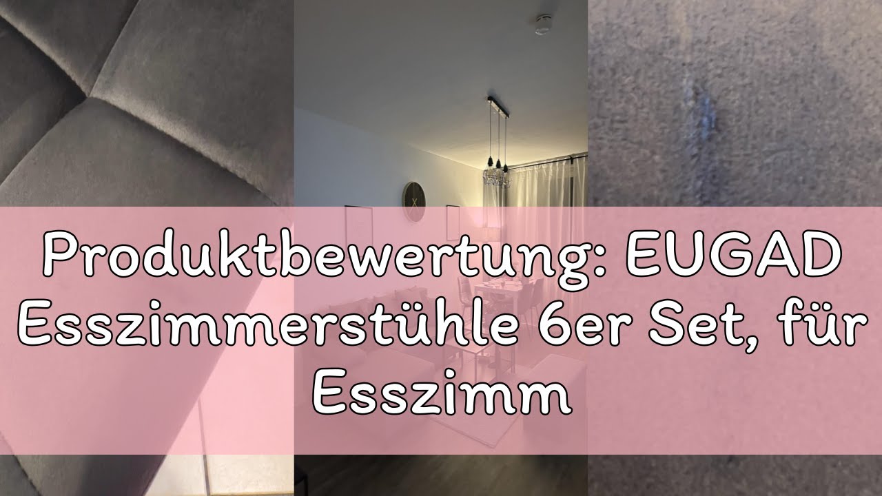 Produktbewertung: EUGAD Esszimmerstühle 6er Set, für Esszimmer Küche Wohnzimmer, Küchenstühle gepols
