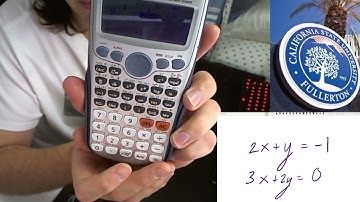 Solving a 2x2 Matrix or 3x3 Matrix using the Casio fx-115ES Plus