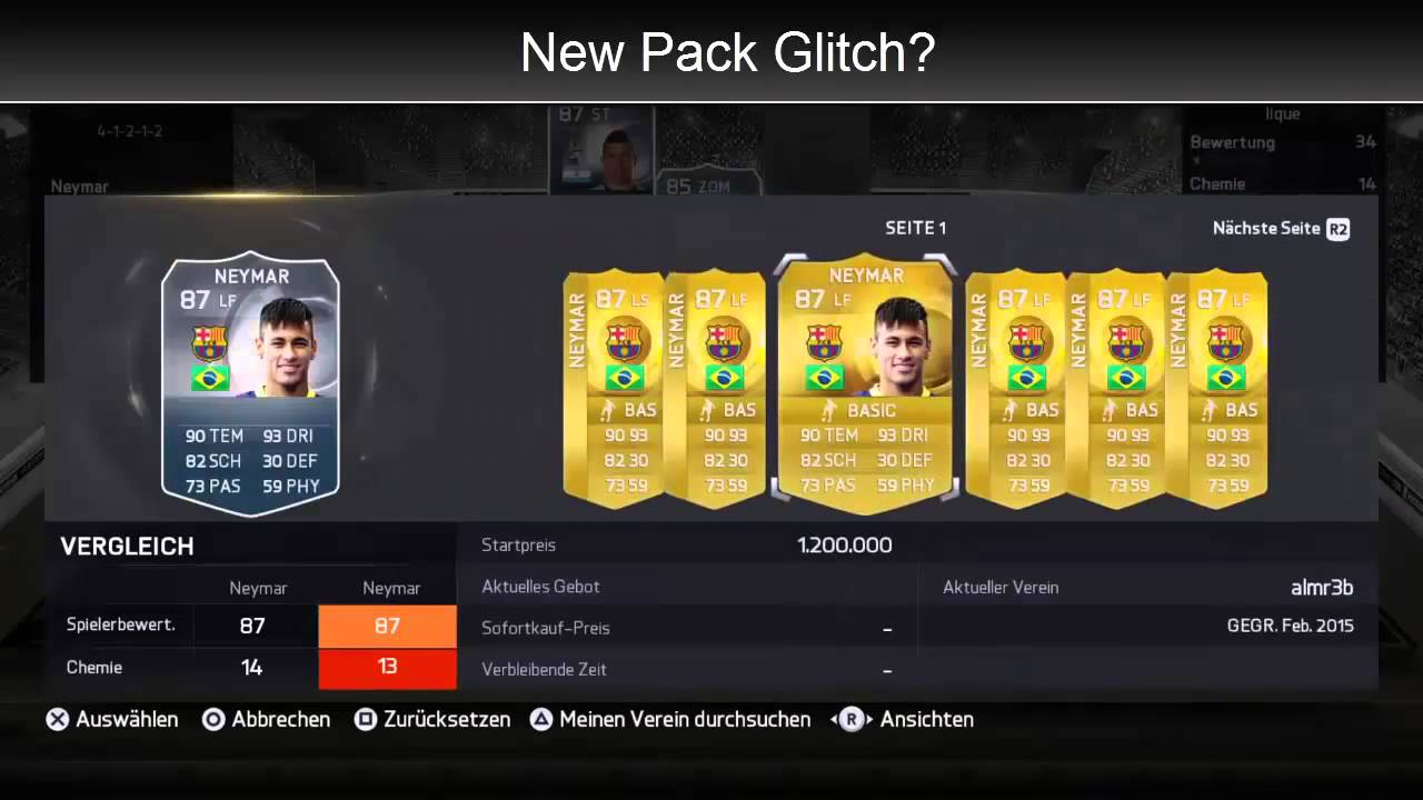Fifa 15 Ultimate Team Potential Pack Glitch