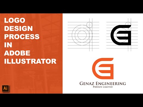 G + E letter logo design | logo design full process in adobe illustrator | step by step.