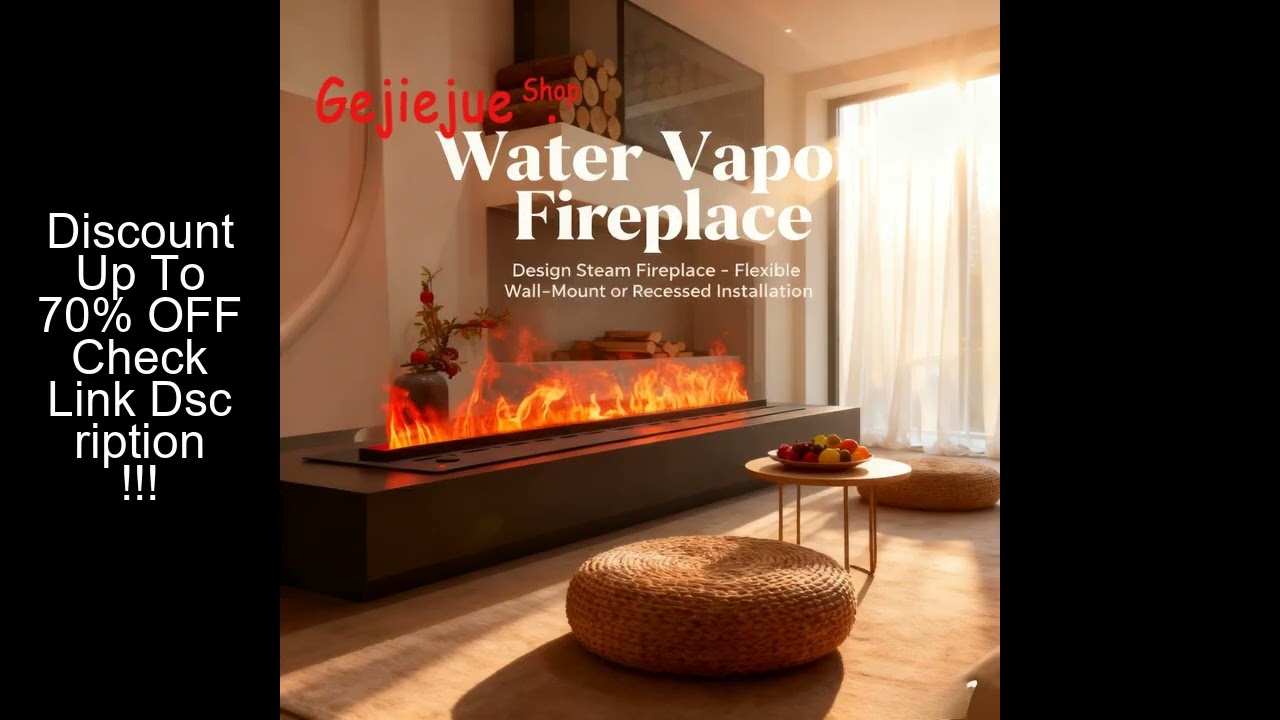 Secure 3D Mist Fireplace -Zero Harmful Emissions, Ecological Steam Fireplace - Realistic Flame Witho