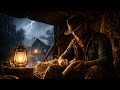 A Peaceful Moment – Arthur Whittling Wood Beneath a Tin Roof During a Thunderstorm | RDR2 ASMR