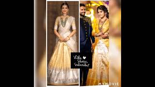 💖south Indian wedding outfits/Elegant saree lehenga designs for the south Indian brides💖 screenshot 4