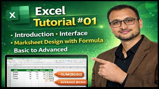 Excel Tutorial : Introduction , Interface & Marksheet Design With Formula | Basic to Advance Hindi