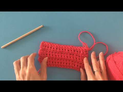 Linked Half Double Crochet Stitch Tutorial (UK linked half treble) Left Handed