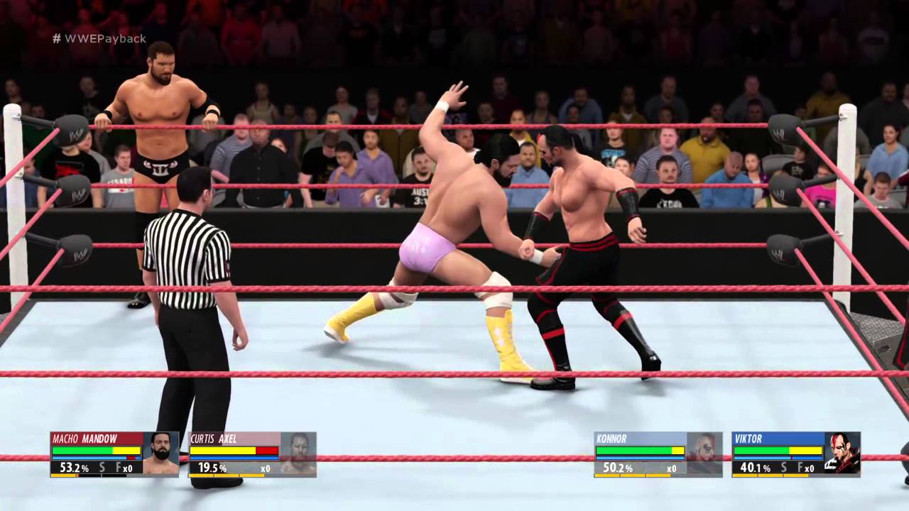 WWE 2K16. Curtis Axel & Macho Mandow VS The Ascension. Payback 2015