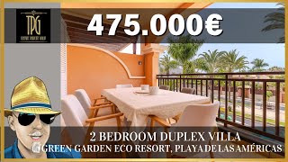 🏡2 Bedroom Duplex Villa for Sale | Green Garden Eco Resort, Las Américas, Tenerife – Video Tour