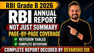 Rbi Annual Report 202526 Complete Revision  Most Important For Rbi Grade B 2026  Devanshu Sir