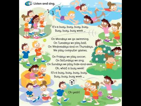 English song for children: It´s a busy busy week