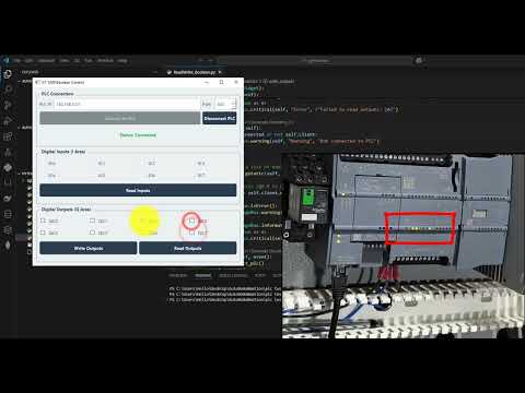 Read and Write Input/Output boolean values to Siemens S7-1200 PLC using Python GUI