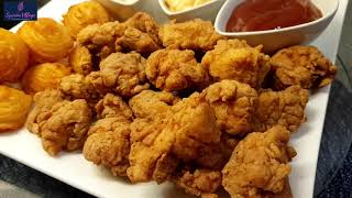 Popcorn chicken KFC/ فشار الدجاج (التشكن بوب كورن)على طريقة كنتاكي