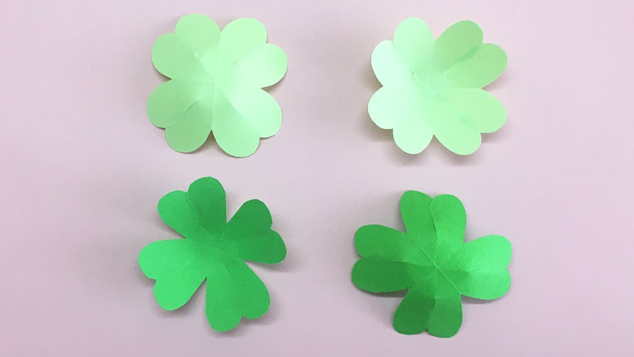 Easy 3D Paper Clover | Paper Shamrock for St. Patrick's Day Craft