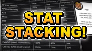 Stat Stacking Percentages & Future Equipment! FFBE WoTV!