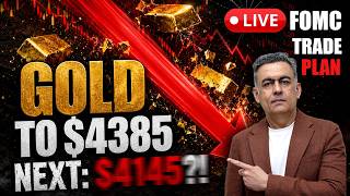 🔴 LIVE: Gold to $4,385 NEXT? Sunday’s CRASH Call Playing Out — FOMC Trade Plan