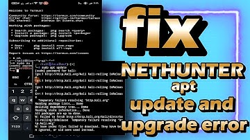 Kali Nethunter apt update and upgrade error fix (100%)