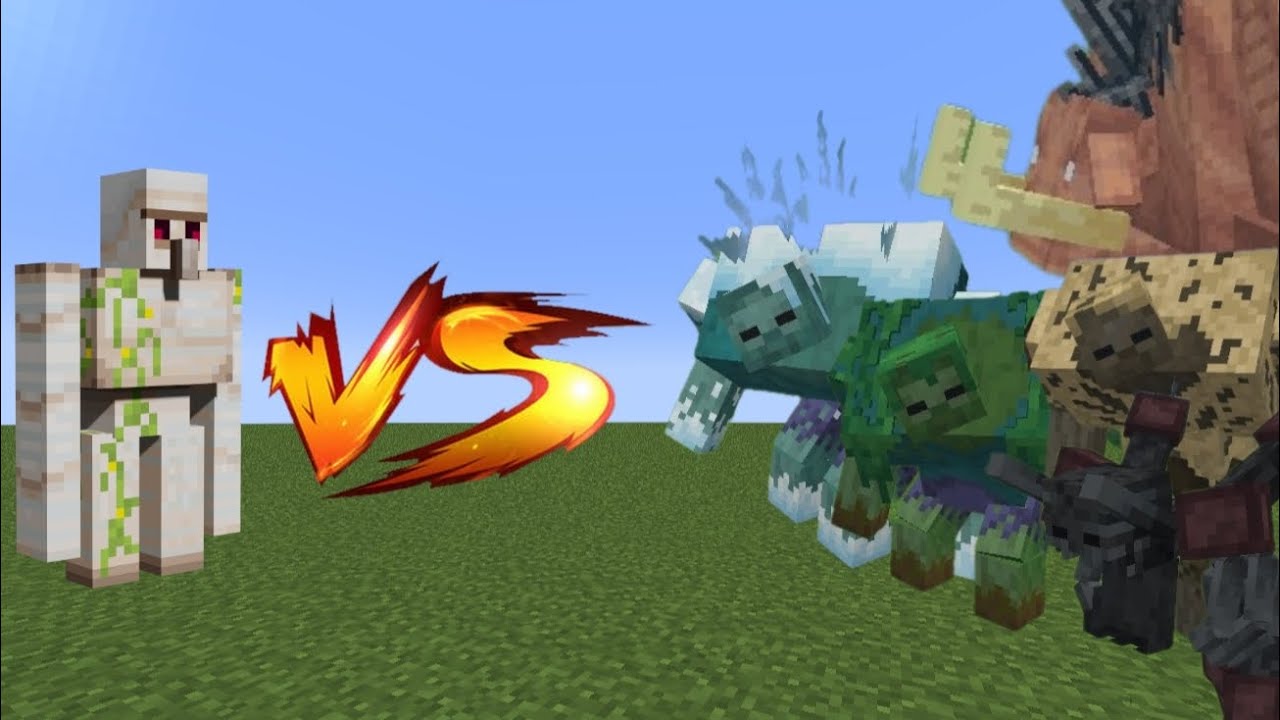 X4 Iron Golem VS Mutant More [Minecraft Bedrock Battle] 