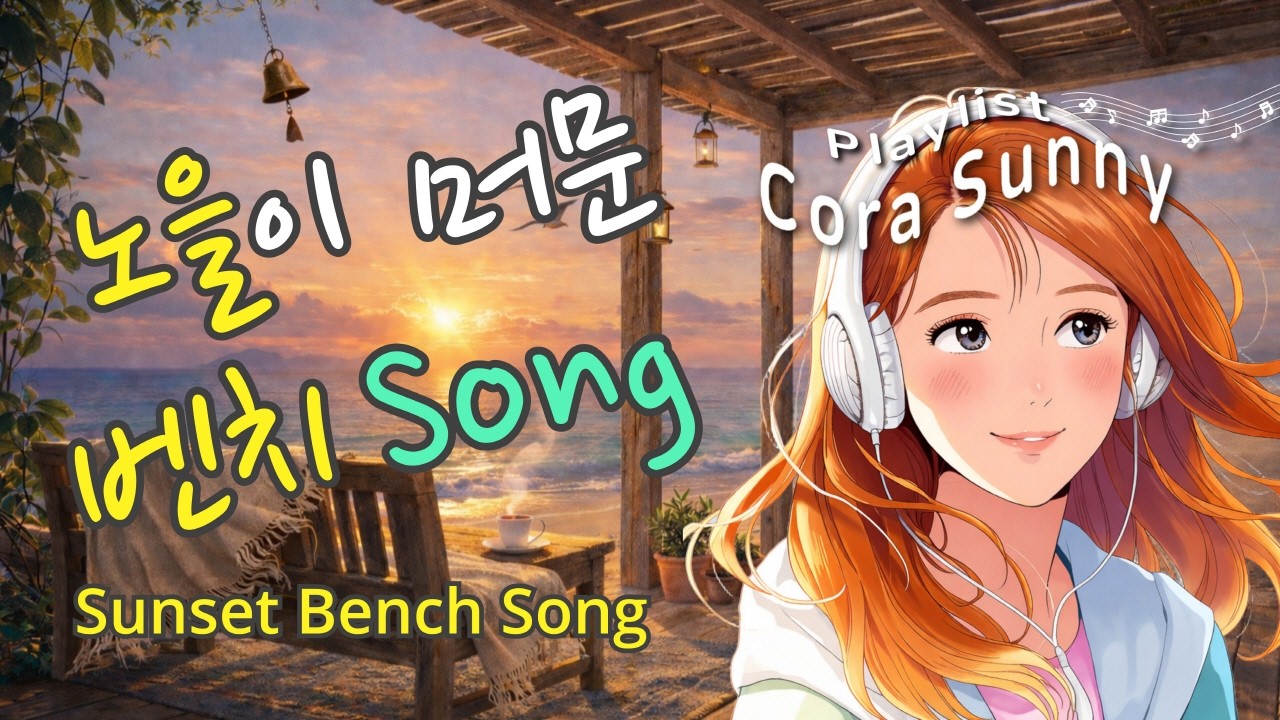 (Playlist) 🌅 노을이 머문 벤치 Song | Sunset Bench Song | 잔잔한 바람 | Cora Sunny 2시간 시니어층 대상 감성 Playlist #19