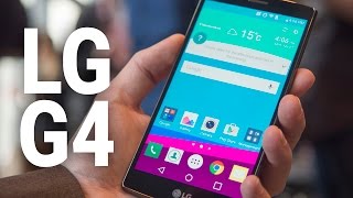 LG G4 hands-on video(We go hands-on with the all-new LG G4! It's 5.5 inches of quantum dot ceramic leather awesomeness. If it looks familiar, it should. LG has kept the same styling ..., 2015-04-28T15:55:36.000Z)