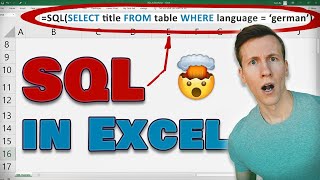 Run SQL queries in EXCEL (just like a normal Excel formula 🤯)